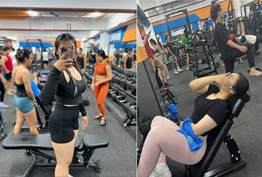 Chịch nhau với em mông bự gymer