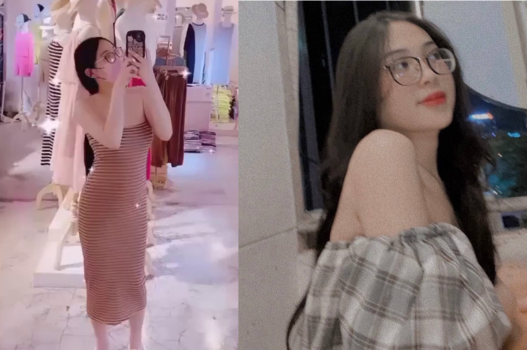 Clip hay cô em kính cận dâm